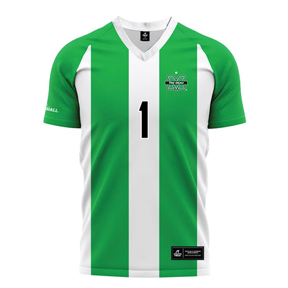 Marshall - NCAA Men's Soccer : Dan Rose - Green/White Stripes Soccer Jersey-0