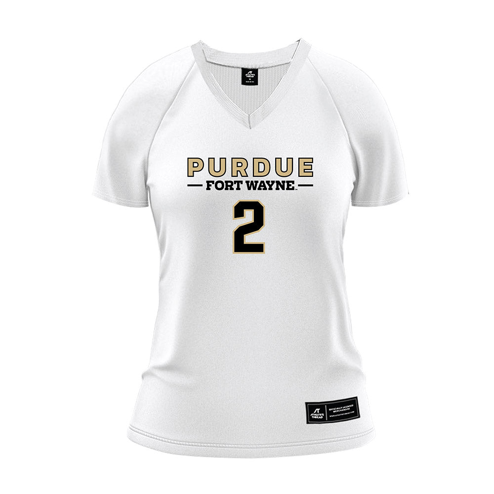 PFW - NCAA Women's Volleyball : Meg Berkland - White Volleyball Jersey-0