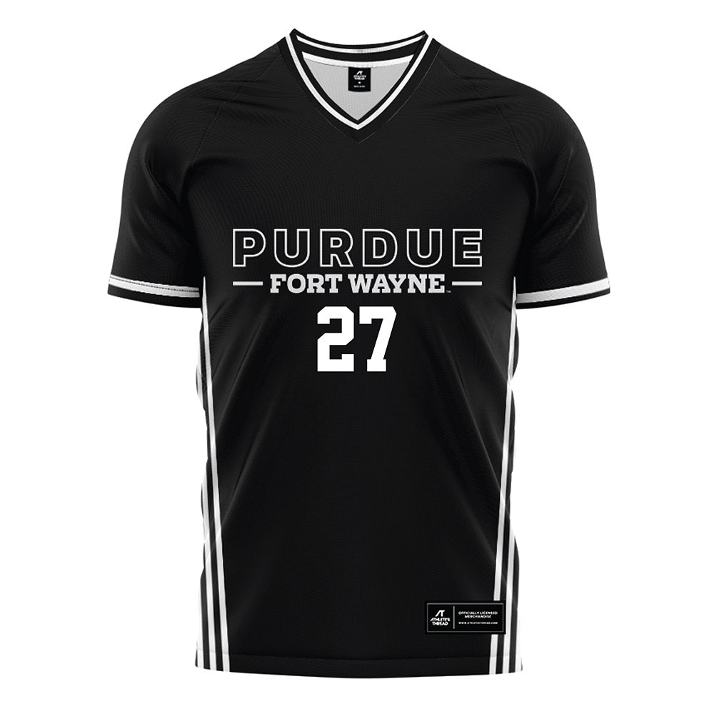 PFW - NCAA Men's Soccer : Brandon Razo - Black Soccer Jersey-0