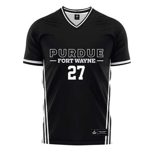 PFW - NCAA Men's Soccer : Brandon Razo - Black Soccer Jersey-0