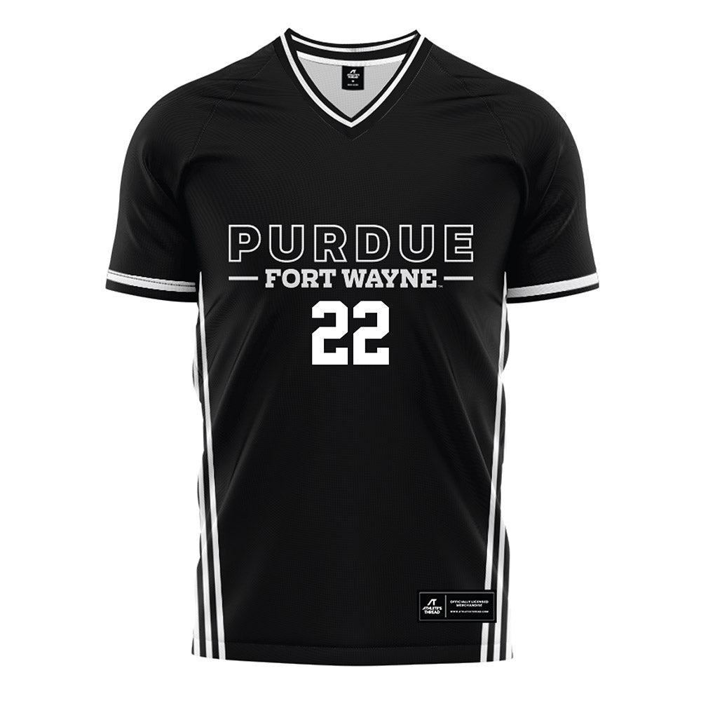 PFW - NCAA Men's Soccer : Ameer Shetiah - Black Soccer Jersey-0