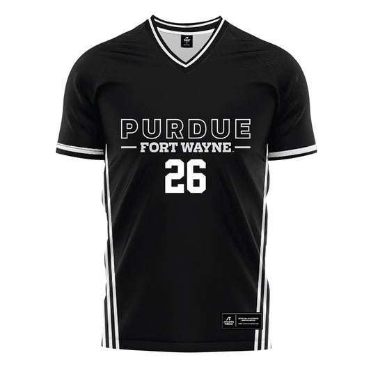 PFW - NCAA Men's Soccer : Tegan Gumbs - Black Soccer Jersey-0