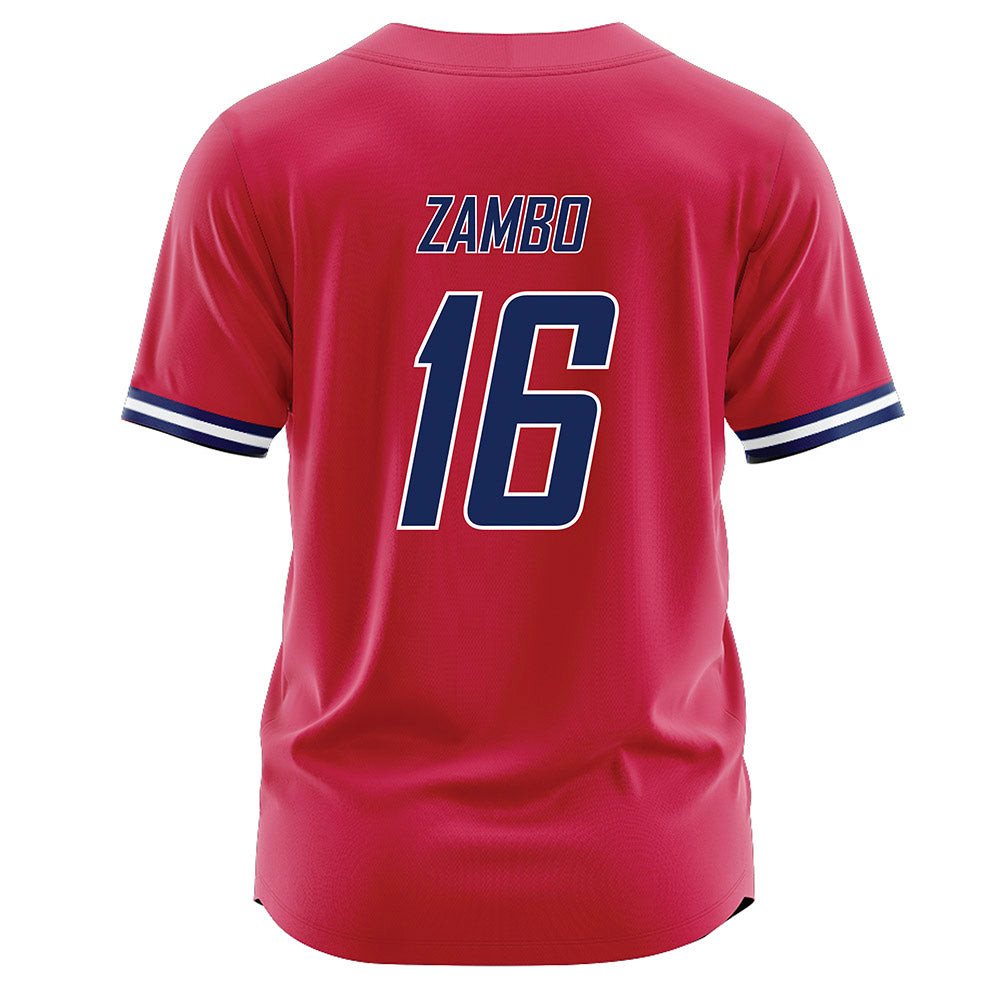 South Alabama - NCAA Baseball : Mason Zambo - Red Jersey