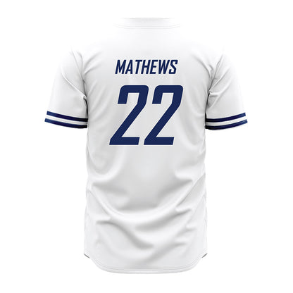 South Alabama - NCAA Baseball : Duncan Mathews - White Jersey-1