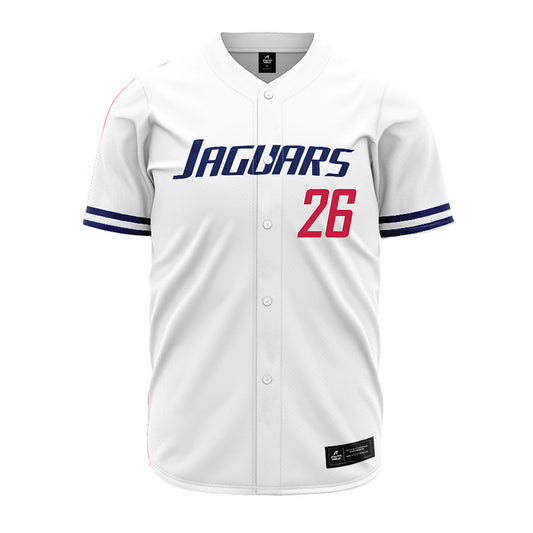 South Alabama - NCAA Baseball : Matthew DeLano - White Jersey-0