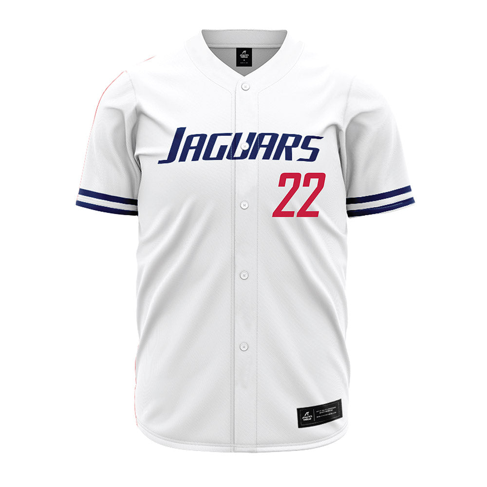 South Alabama - NCAA Baseball : Duncan Mathews - White Jersey-0
