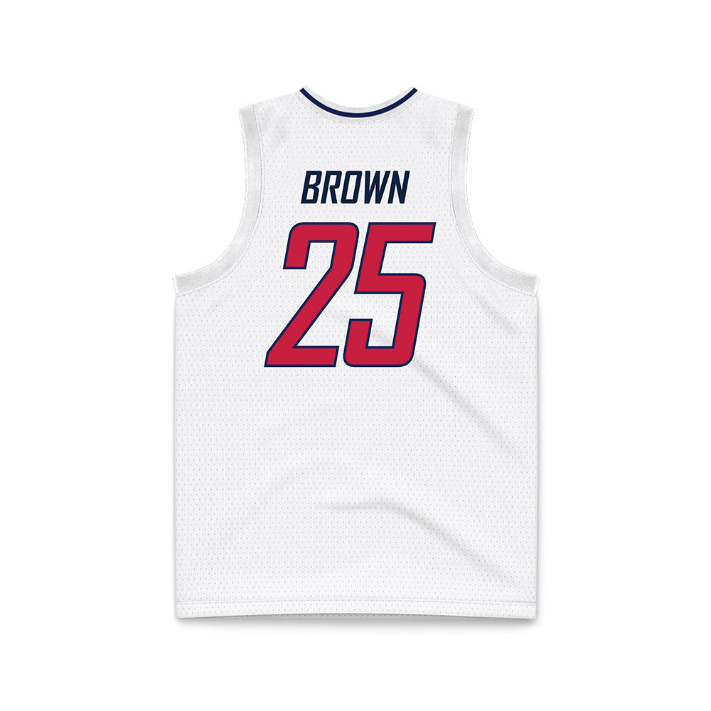 South Alabama - NCAA Men's Basketball : Judah Brown - White Basketball Jersey-1