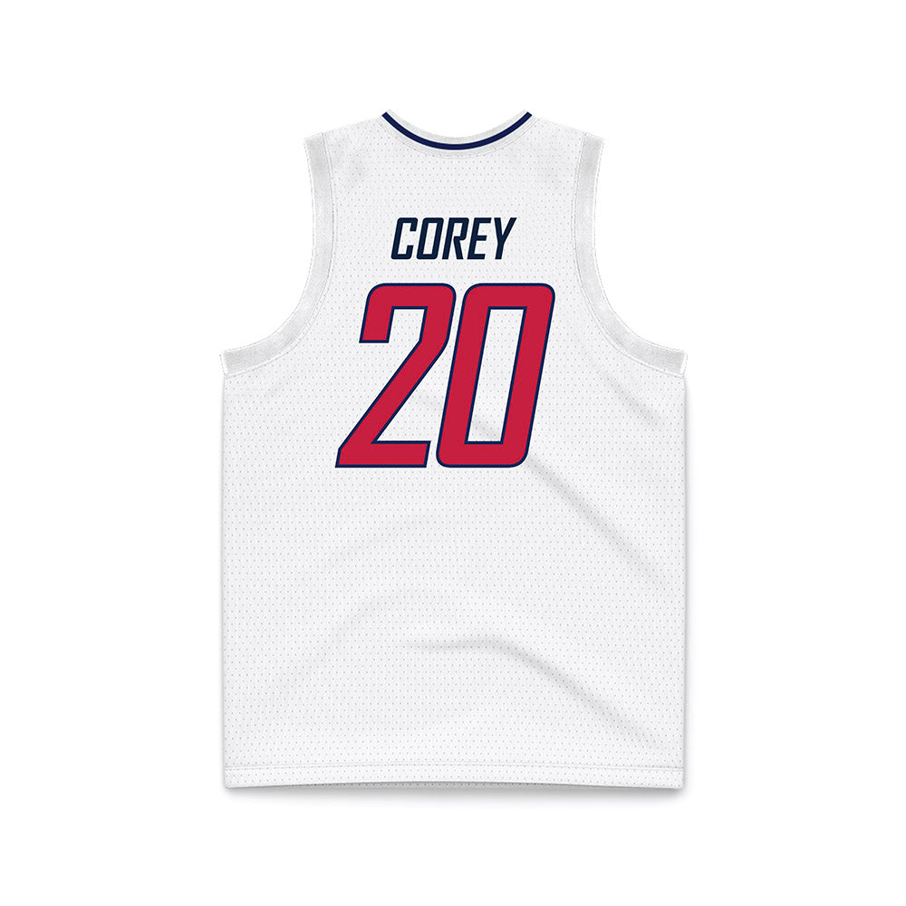 South Alabama - NCAA Men's Basketball : Myles Corey - White Basketball Jersey-1