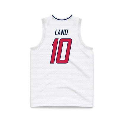 South Alabama - NCAA Men's Basketball : Maxwell Land - White Basketball Jersey