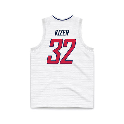 South Alabama - NCAA Men's Basketball : Caleb Kizer - White Basketball Jersey-1