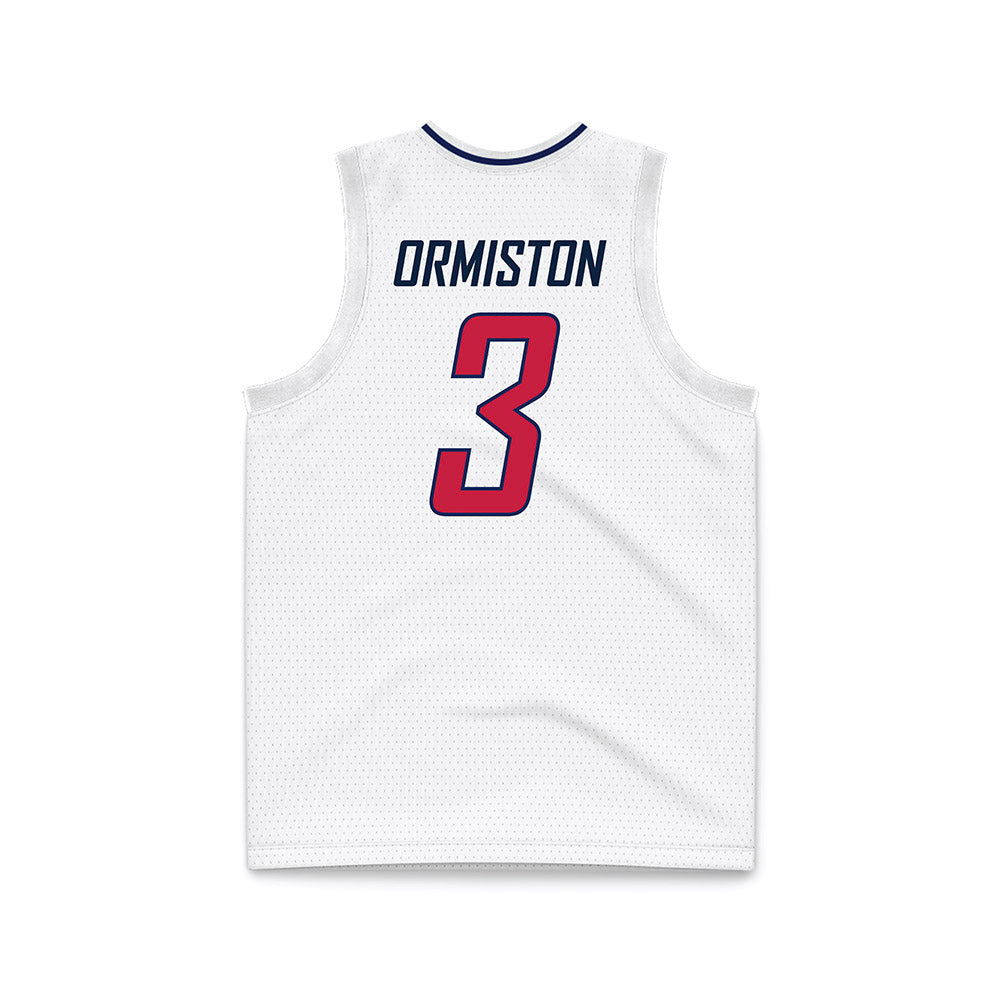 South Alabama - NCAA Men's Basketball : Elijah Ormiston - White Basketball Jersey-1