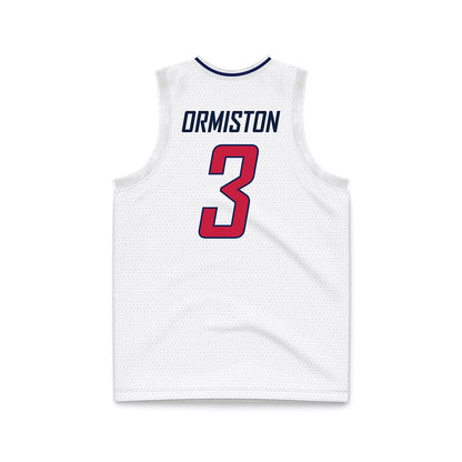 South Alabama - NCAA Men's Basketball : Elijah Ormiston - White Basketball Jersey-1