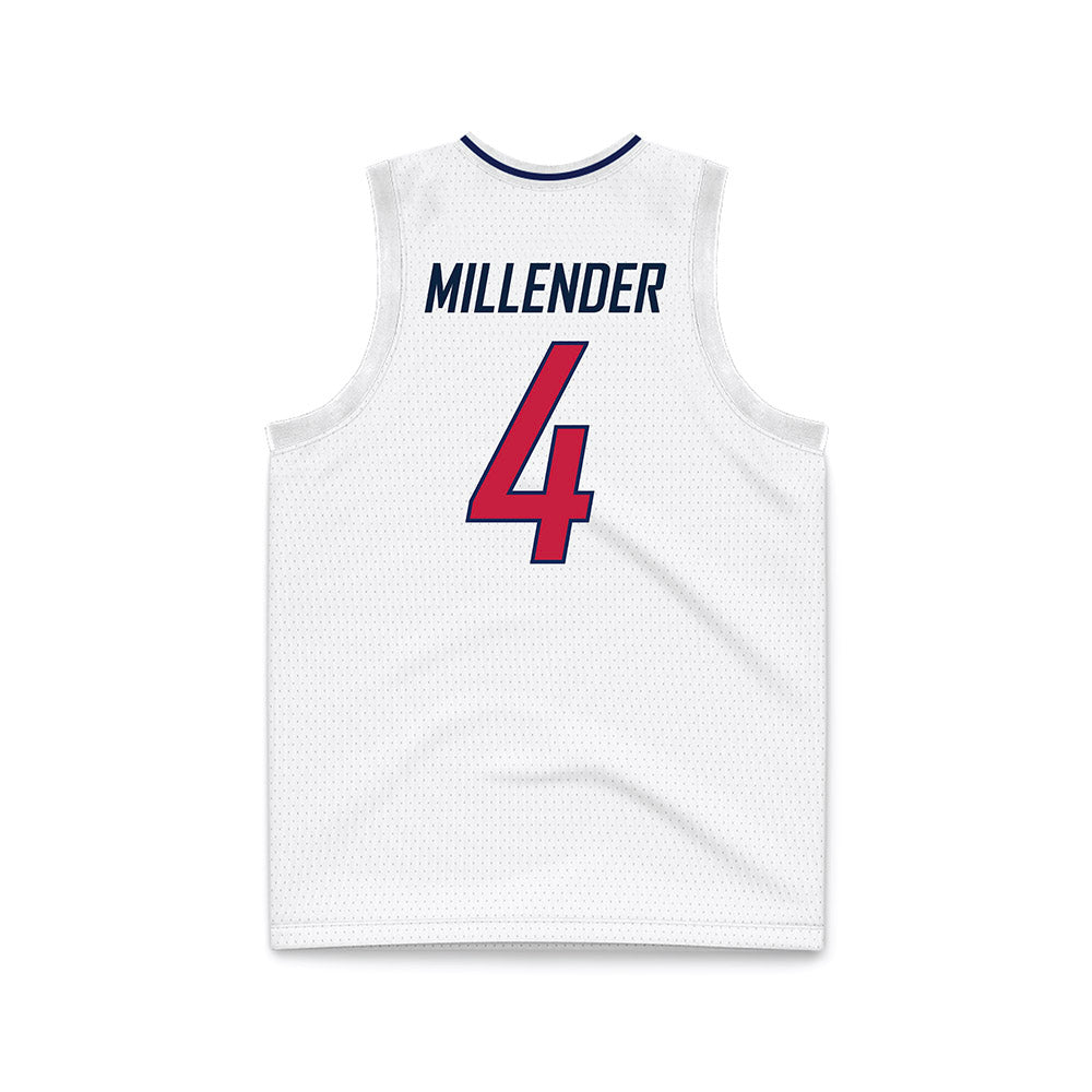 South Alabama - NCAA Men's Basketball : Smurf Millender - White Basketball Jersey-1