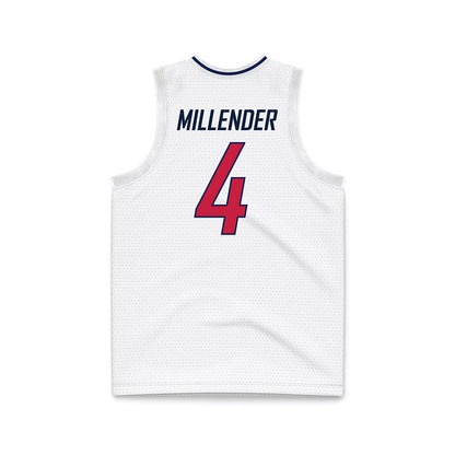 South Alabama - NCAA Men's Basketball : Smurf Millender - White Basketball Jersey-1