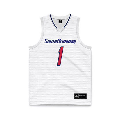 South Alabama - NCAA Men's Basketball : Jayden Cooper - White Basketball Jersey