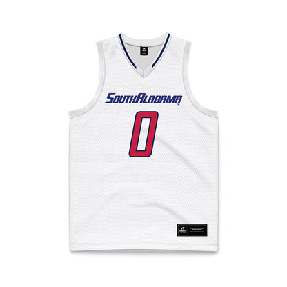 South Alabama - NCAA Men's Basketball : Cantia Rahming - White Basketball Jersey