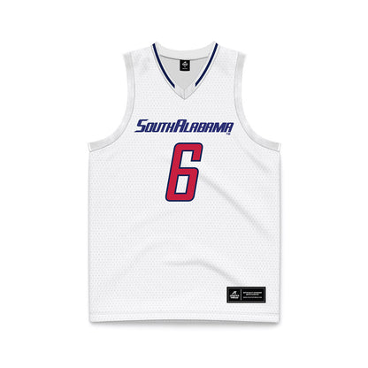 South Alabama - NCAA Men's Basketball : Jj Wheat - White Basketball Jersey