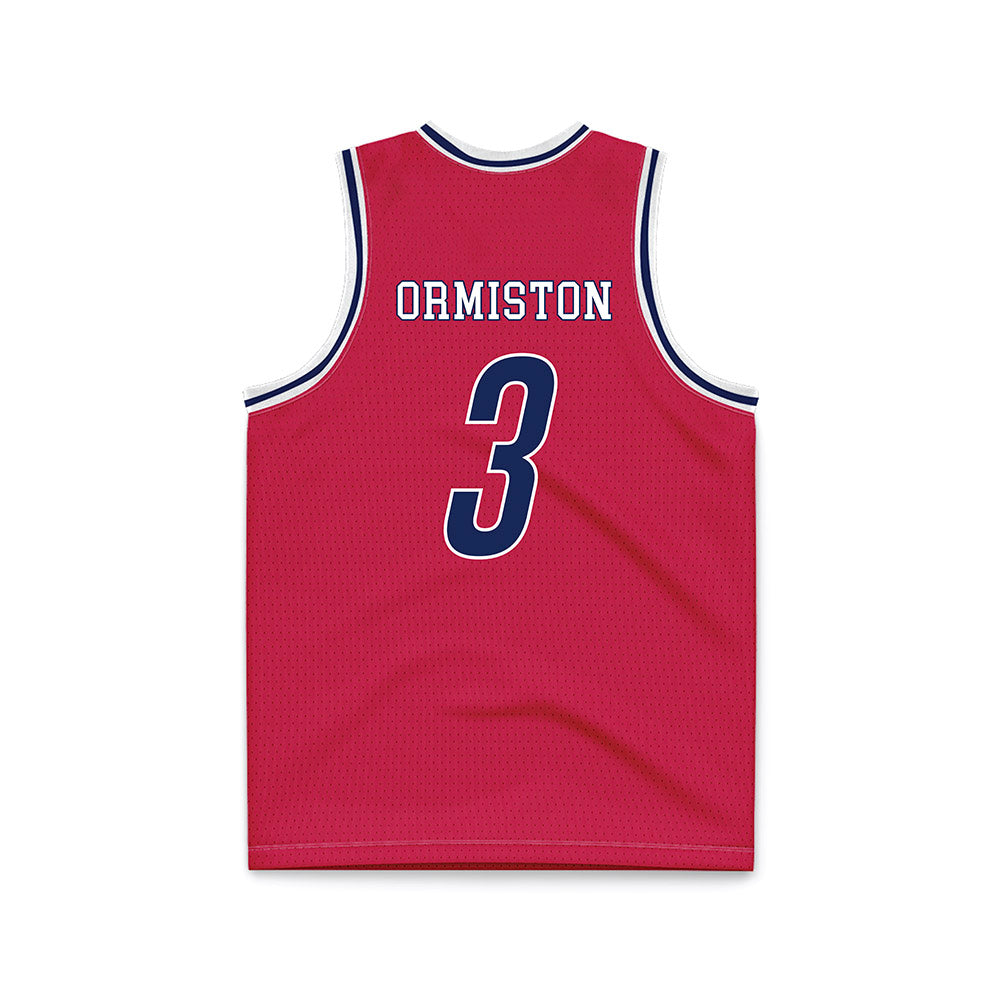 South Alabama - NCAA Men's Basketball : Elijah Ormiston - Red Basketball Jersey-1