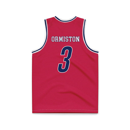 South Alabama - NCAA Men's Basketball : Elijah Ormiston - Red Basketball Jersey-1