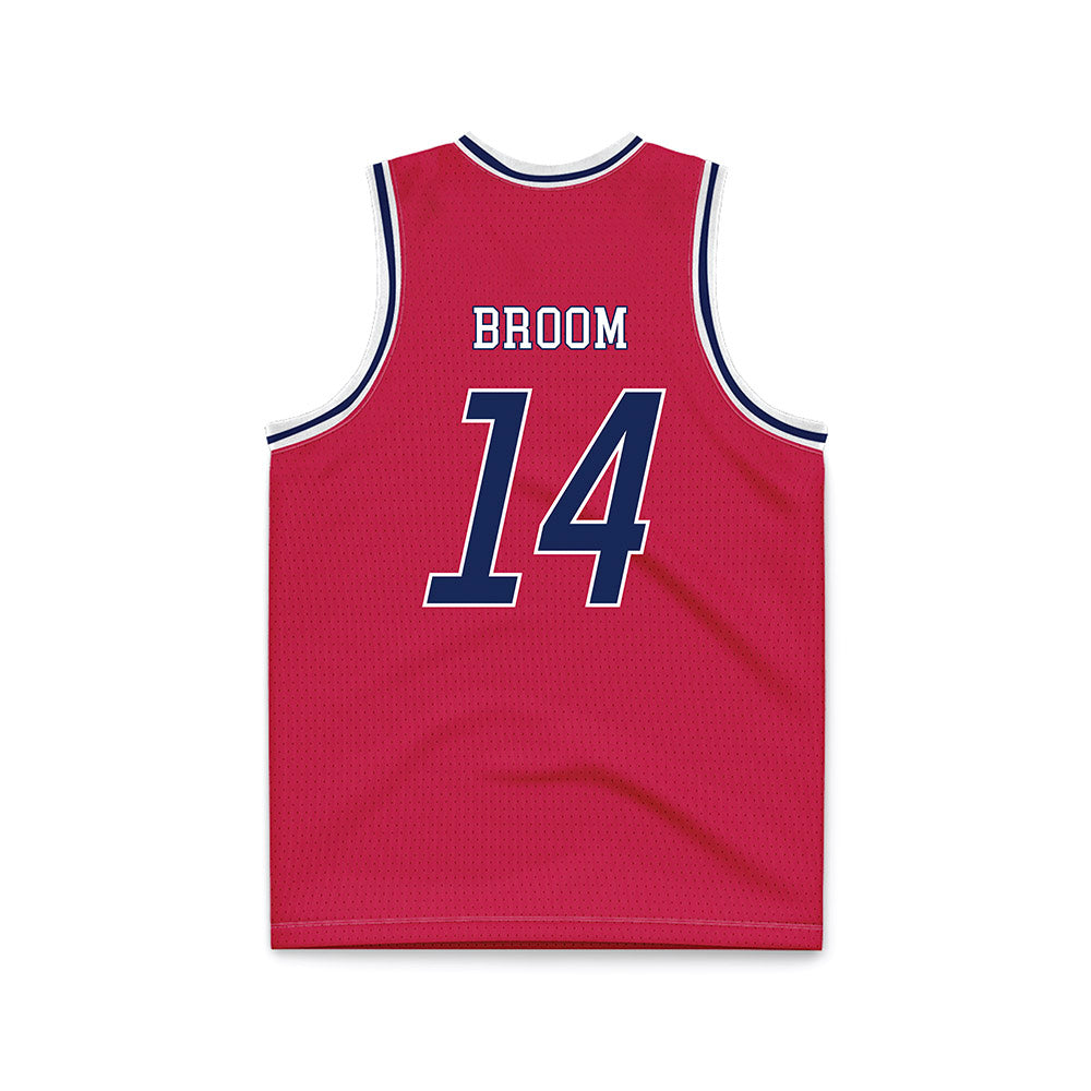 South Alabama - NCAA Men's Basketball : John Broom - Red Basketball Jersey-1