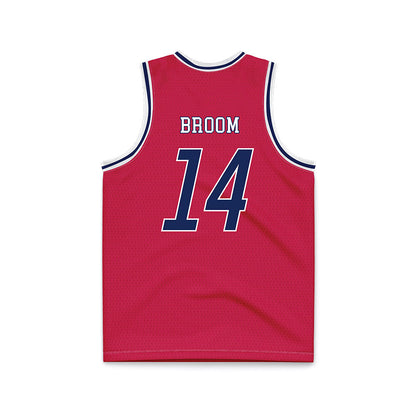 South Alabama - NCAA Men's Basketball : John Broom - Red Basketball Jersey-1