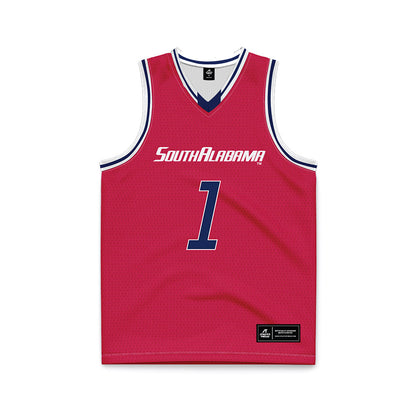 South Alabama - NCAA Men's Basketball : Jayden Cooper - Red Basketball Jersey