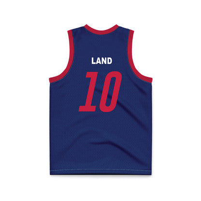 South Alabama - NCAA Men's Basketball : Maxwell Land - Blue Basketball Jersey