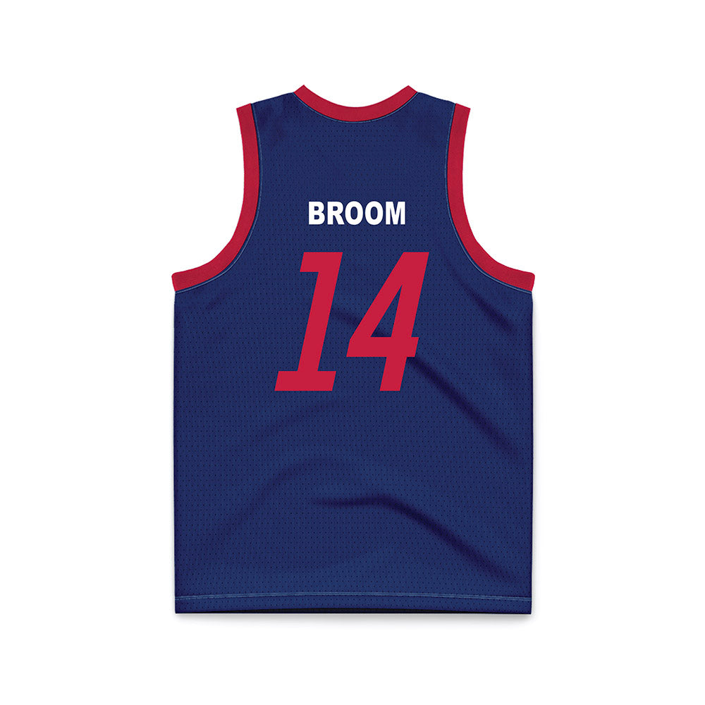 South Alabama - NCAA Men's Basketball : John Broom - Blue Basketball Jersey-1