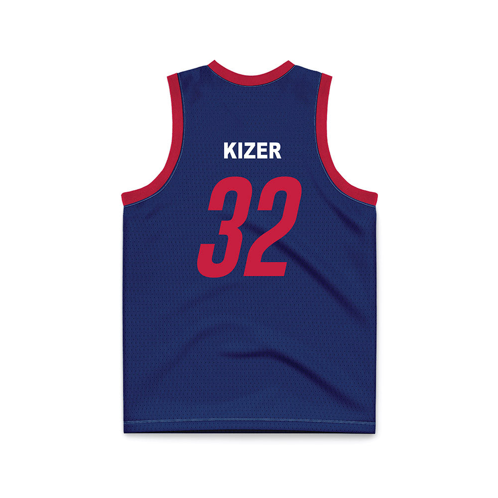 South Alabama - NCAA Men's Basketball : Caleb Kizer - Blue Basketball Jersey-1