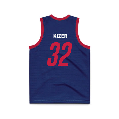 South Alabama - NCAA Men's Basketball : Caleb Kizer - Blue Basketball Jersey-1