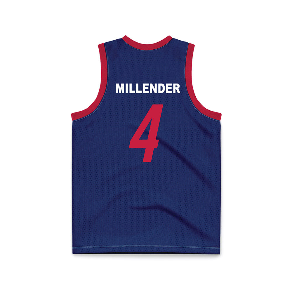 South Alabama - NCAA Men's Basketball : Smurf Millender - Blue Basketball Jersey