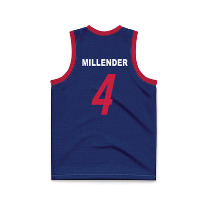 South Alabama - NCAA Men's Basketball : Smurf Millender - Blue Basketball Jersey