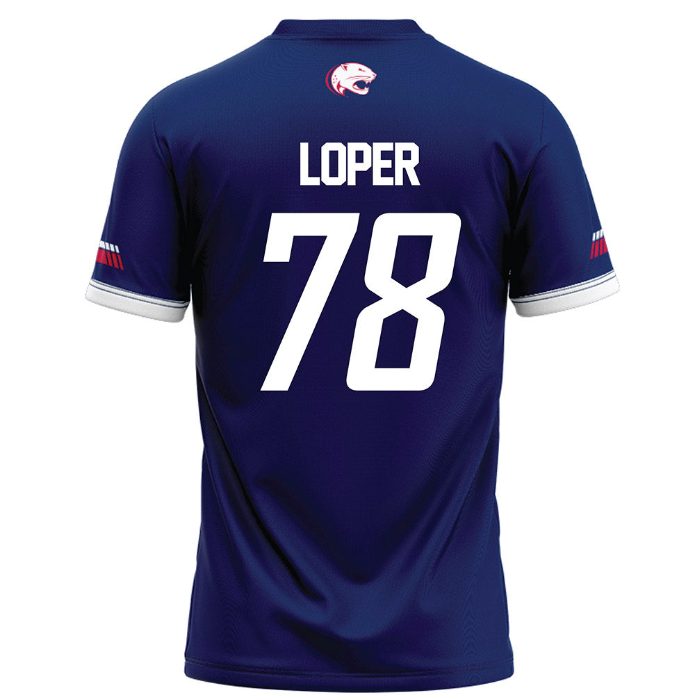  - NCAA Football : Samuel Loper - Blue Football Jersey-1