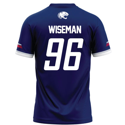 South Alabama - NCAA Football : Dominic Wiseman - Blue Football Jersey-1