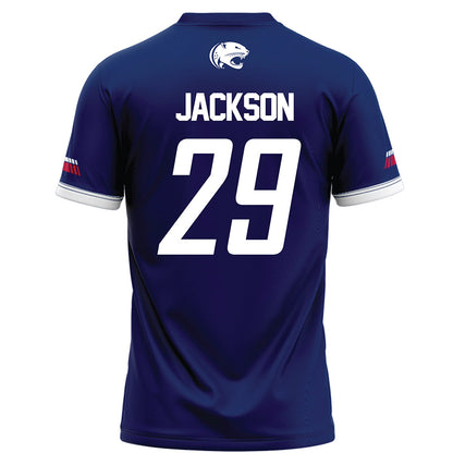 South Alabama - NCAA Football : Kaleb Jackson - Blue Football Jersey-1
