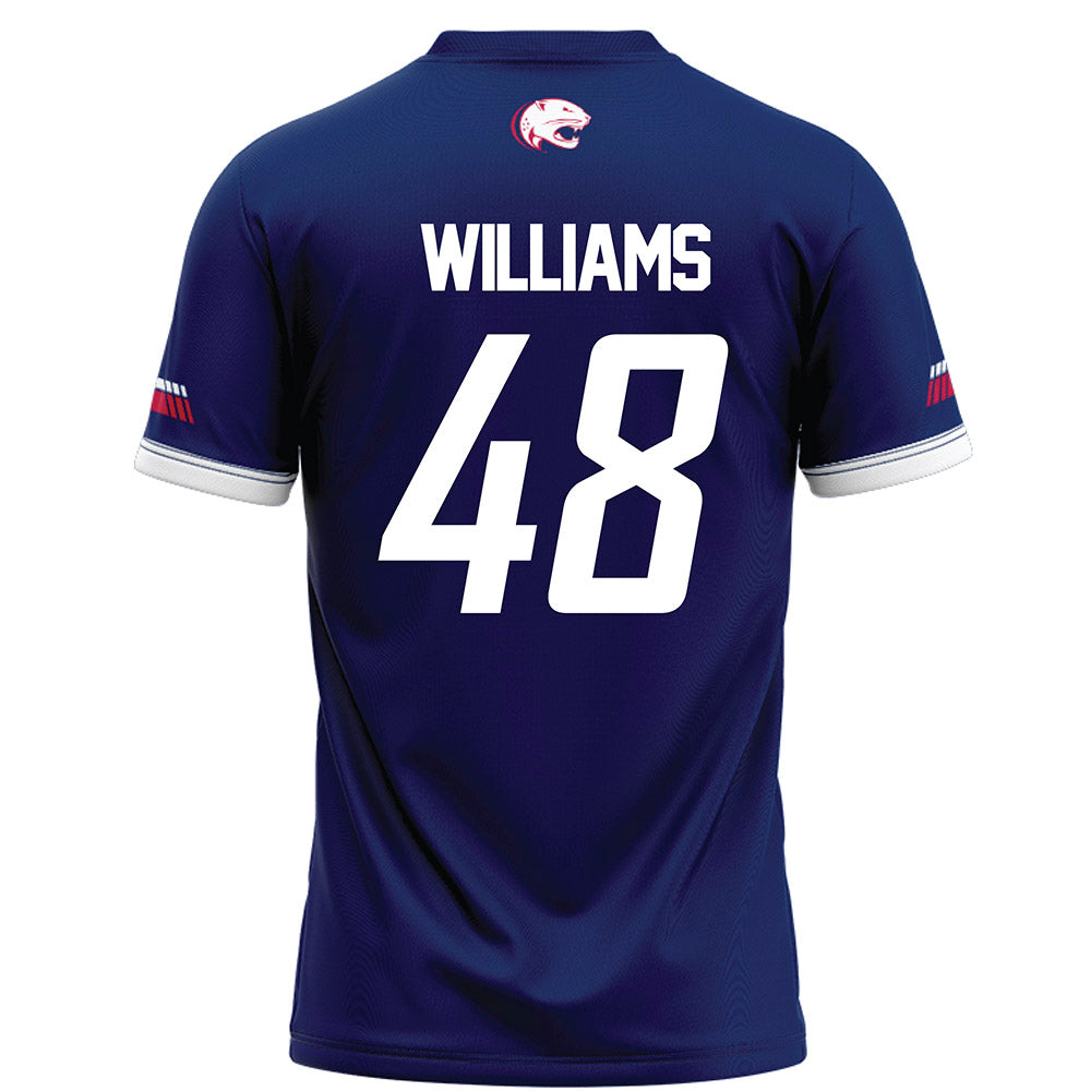 South Alabama - NCAA Football : Jordan Williams - Blue Football Jersey