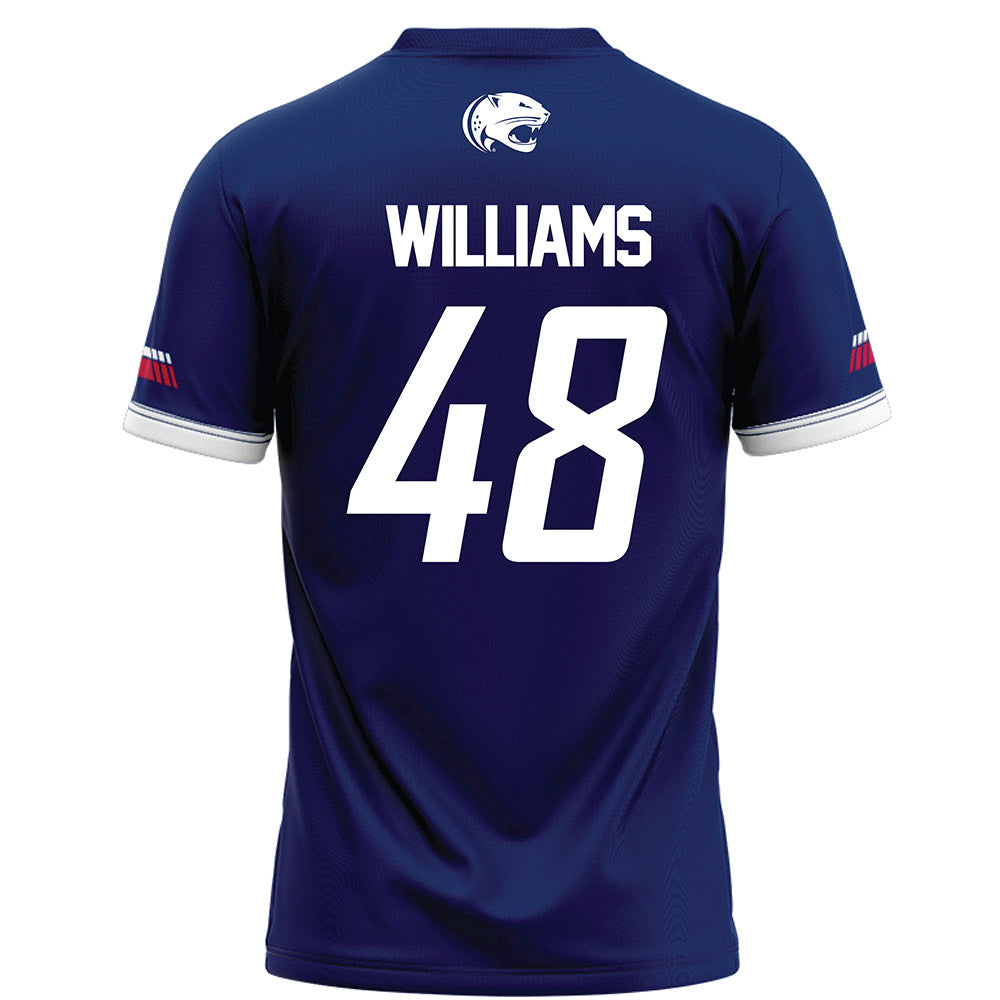 South Alabama - NCAA Football : Jordan Williams - Blue Football Jersey-1