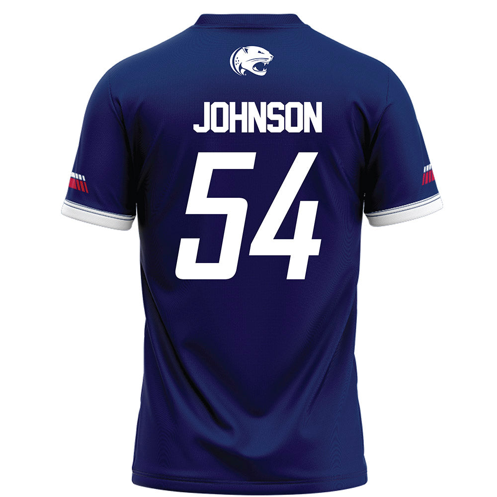 South Alabama - NCAA Football : Leavy Johnson - Blue Football Jersey-1