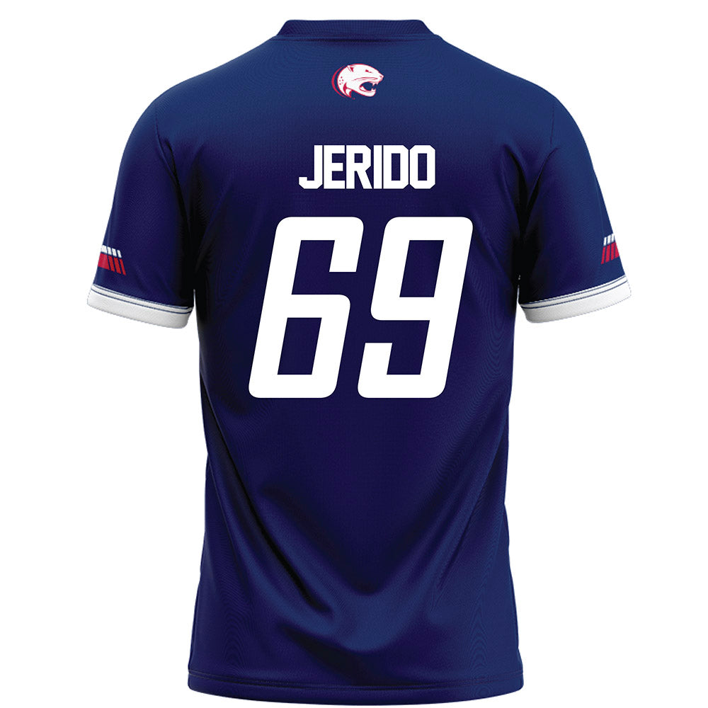 South Alabama - NCAA Football : Kenton Jerido - Blue Football Jersey