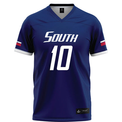 South Alabama - NCAA Football : Saivion Kenon - Blue Football Jersey-0
