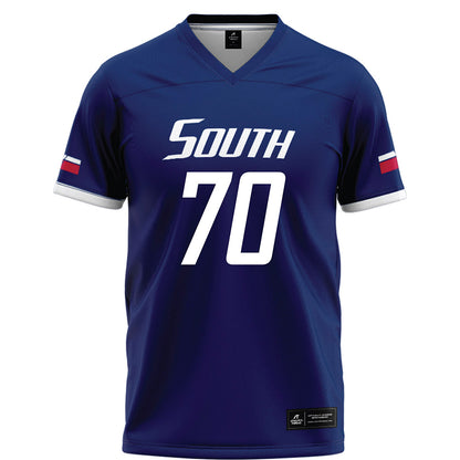 South Alabama - NCAA Football : Asher Hale - Blue Football Jersey