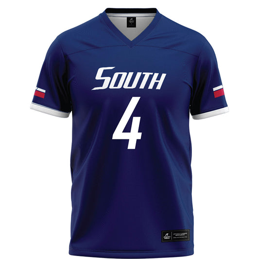 South Alabama - NCAA Football : bishop davenport - Blue Football Jersey-0
