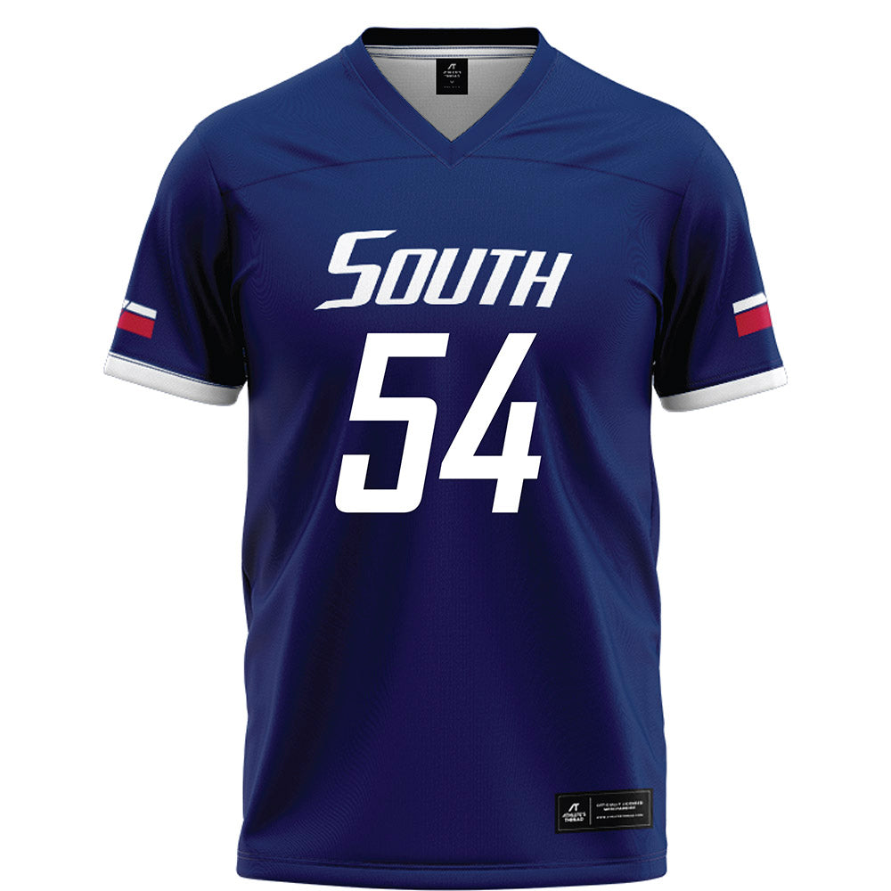 South Alabama - NCAA Football : Leavy Johnson - Blue Football Jersey-0