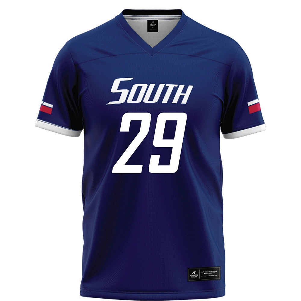 South Alabama - NCAA Football : Kaleb Jackson - Blue Football Jersey-0