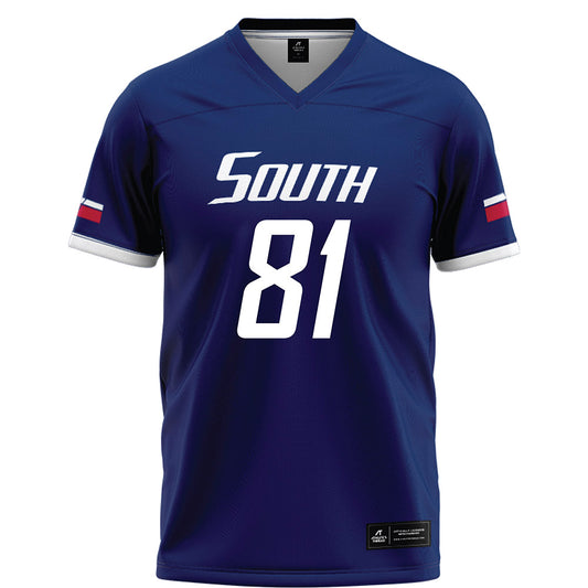 South Alabama - NCAA Football : Brec Long - Blue Football Jersey-0