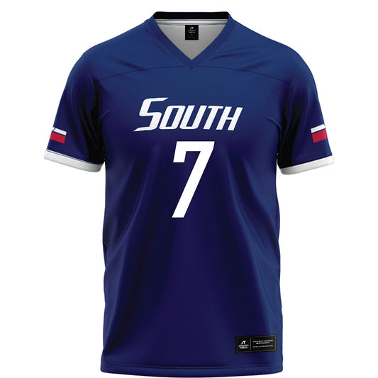 South Alabama - NCAA Football : Gio Lopez - Blue Football Jersey-0