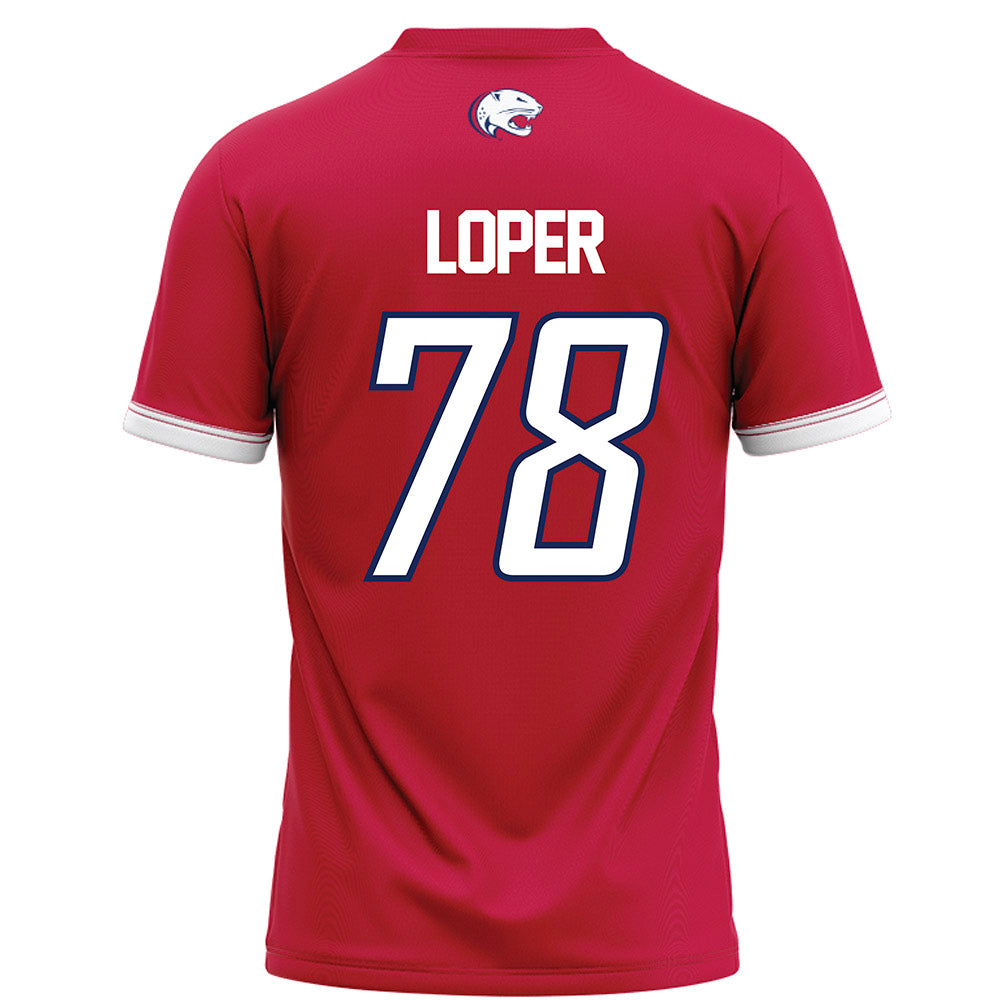  - NCAA Football : Samuel Loper - Red Football Jersey-1