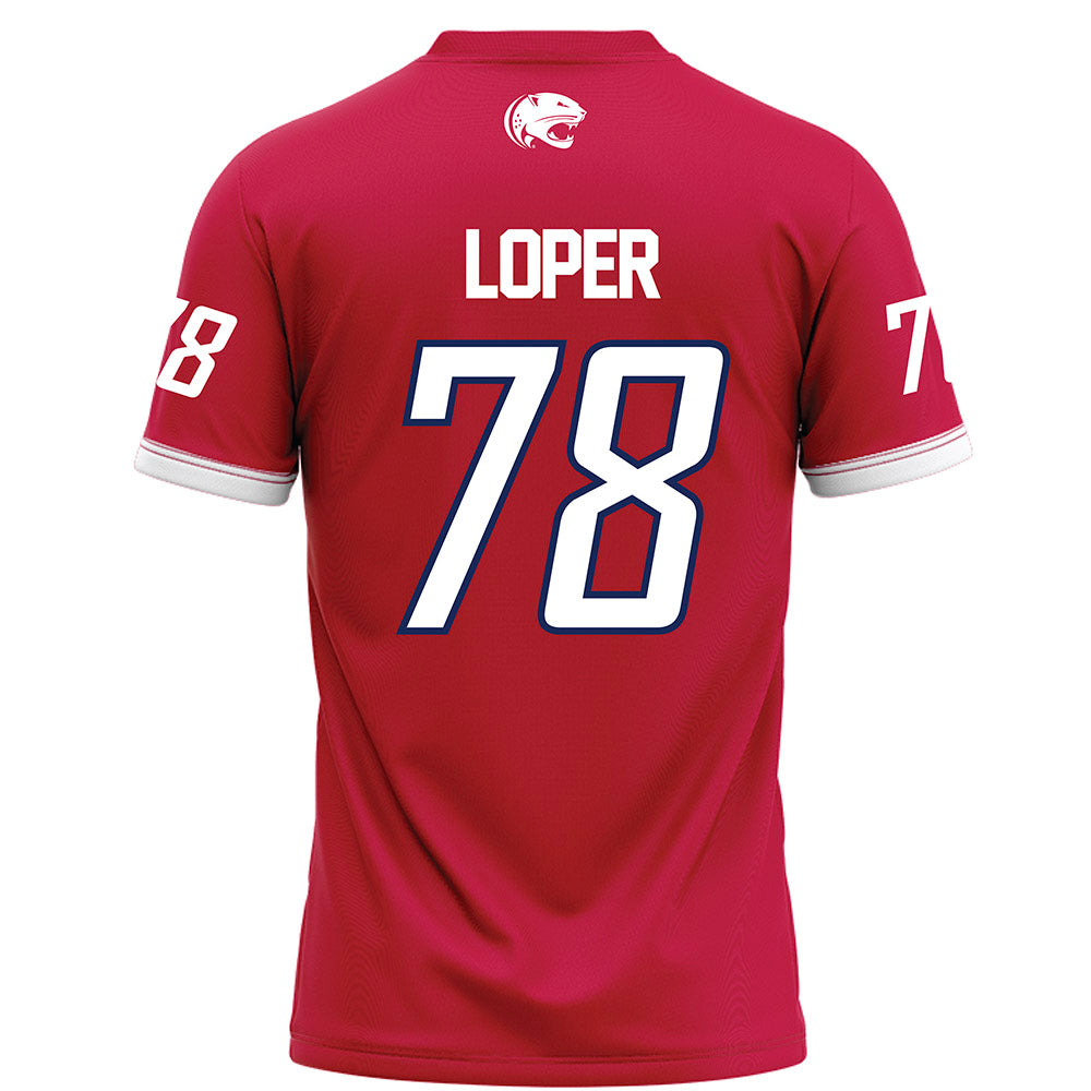 South Alabama - NCAA Football : Samuel Loper - Red Football Jersey-1