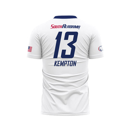 South Alabama - NCAA Women's Soccer : Peyton Kempton - White Soccer Jersey