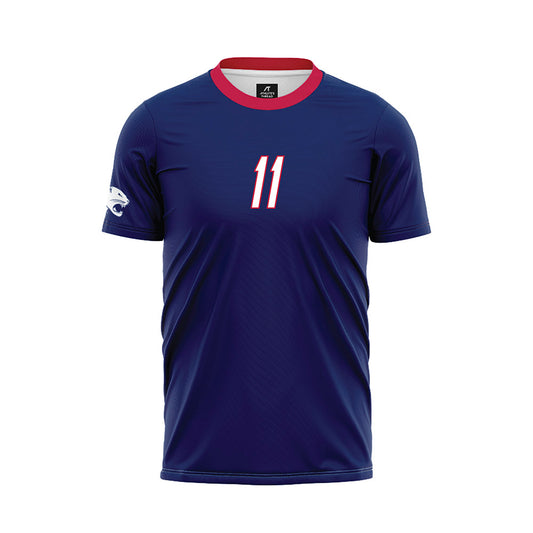 South Alabama - NCAA Women's Soccer : Ava Matherne - Blue Soccer Jersey-0